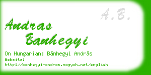 andras banhegyi business card