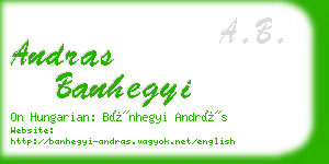 andras banhegyi business card